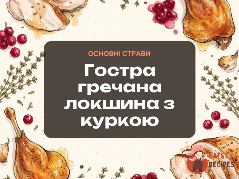 Гостра гречана локшина з куркою