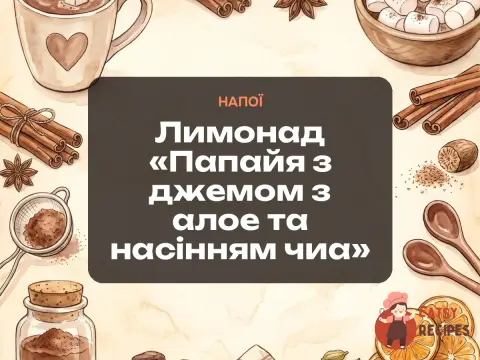 Лимонад «Папайя з джемом з алое та насінням чиа»