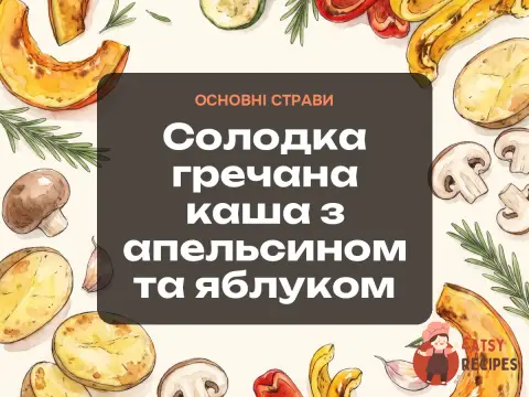 Солодка гречана каша з апельсином та яблуком