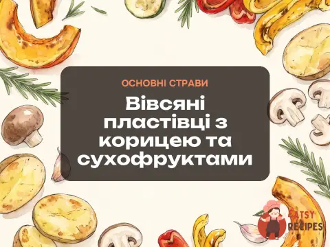 Вівсяні пластівці з корицею та сухофруктами