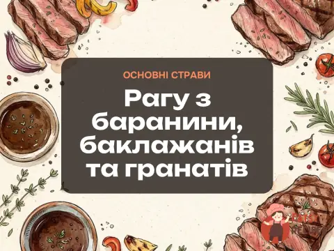 Рагу з баранини, баклажанів та гранатів