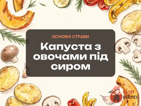 Капуста з овочами під сиром