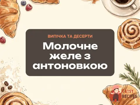 Молочне желе з антоновкою