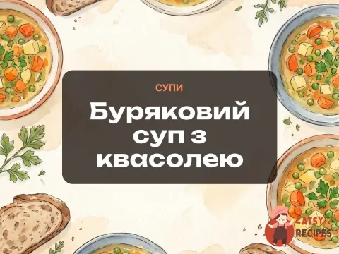 Буряковий суп з квасолею