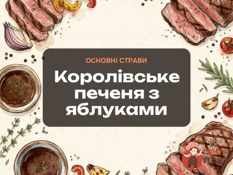 Королівське печеня з яблуками