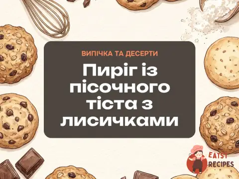 Пиріг із пісочного тіста з лисичками