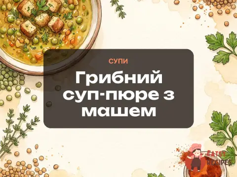 Грибний суп-пюре з машем