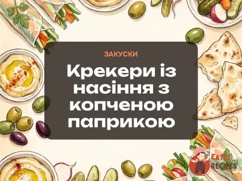 Крекери із насіння з копченою паприкою