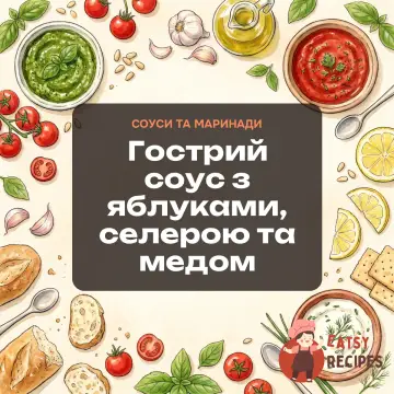 Гострий соус з яблуками, селерою та медом
