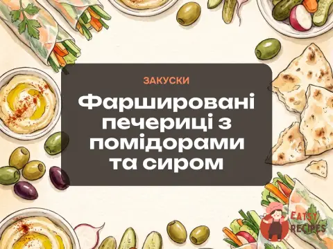 Фаршировані печериці з помідорами та сиром