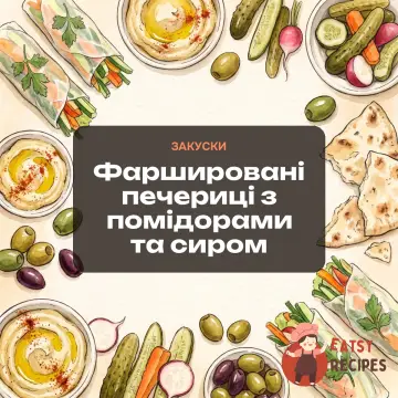 Фаршировані печериці з помідорами та сиром