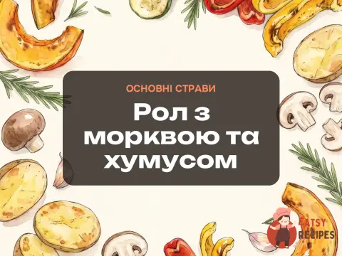 Рол з морквою та хумусом