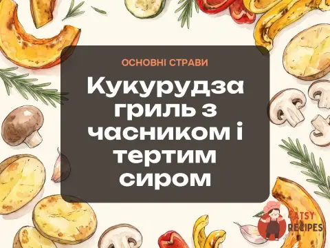 Кукурудза гриль з часником і тертим сиром