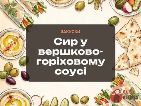 Сир у вершково-горіховому соусі