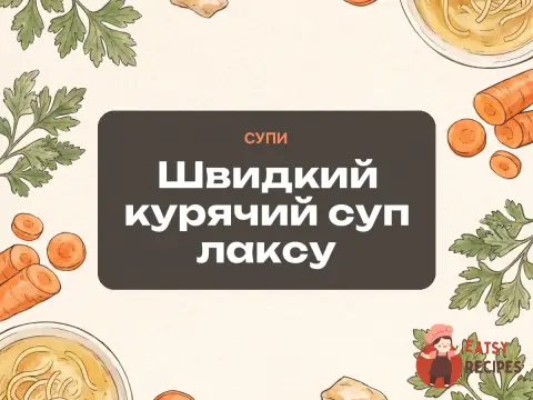 Швидкий курячий суп лаксу