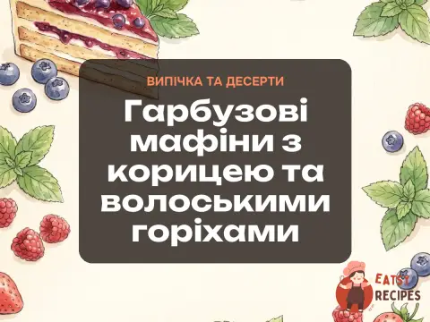 Гарбузові мафіни з корицею та волоськими горіхами