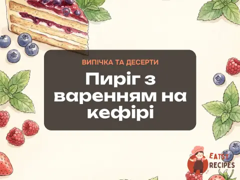 Пиріг з варенням на кефірі