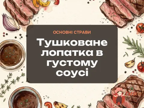 Тушковане лопатка в густому соусі
