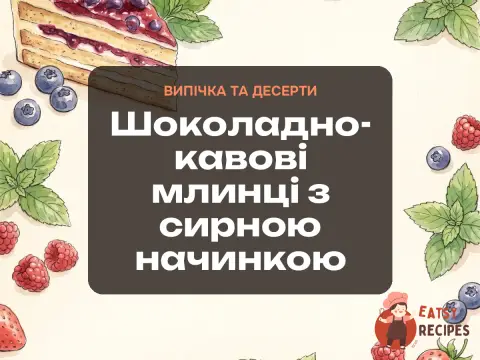 Шоколадно-кавові млинці з сирною начинкою