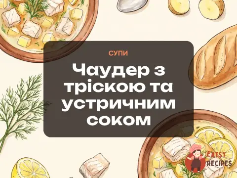 Чаудер з тріскою та устричним соком