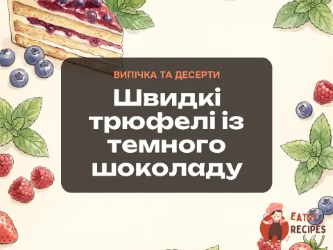 Швидкі трюфелі із темного шоколаду