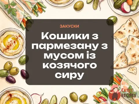 Кошики з пармезану з мусом із козячого сиру