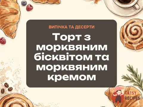 Торт з морквяним бісквітом та морквяним кремом