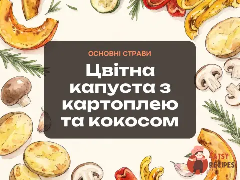 Цвітна капуста з картоплею та кокосом