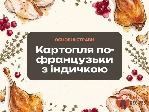 Картопля по-французьки з індичкою