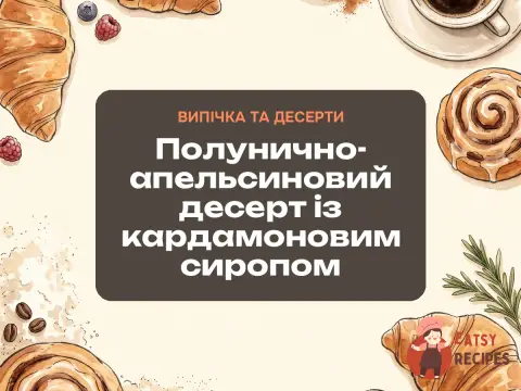 Полунично-апельсиновий десерт із кардамоновим сиропом