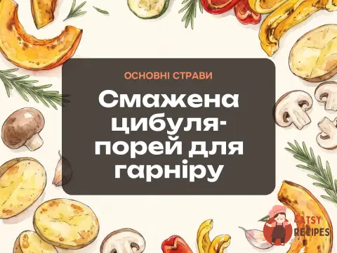 Смажена цибуля-порей для гарніру