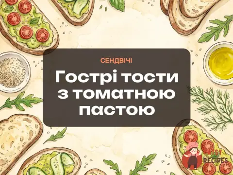 Гострі тости з томатною пастою