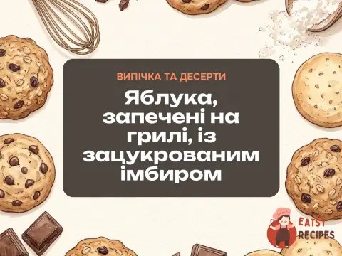 Яблука, запечені на грилі, із зацукрованим імбиром
