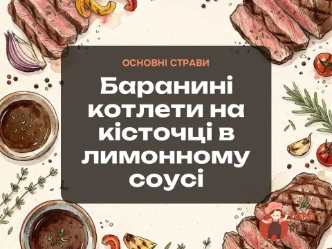Баранині котлети на кісточці в лимонному соусі