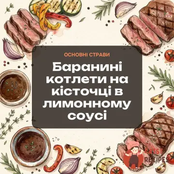 Баранині котлети на кісточці в лимонному соусі