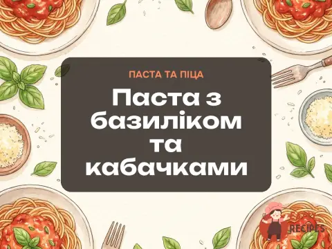 Паста з базиліком та кабачками