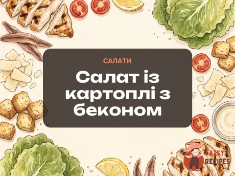 Салат із картоплі з беконом