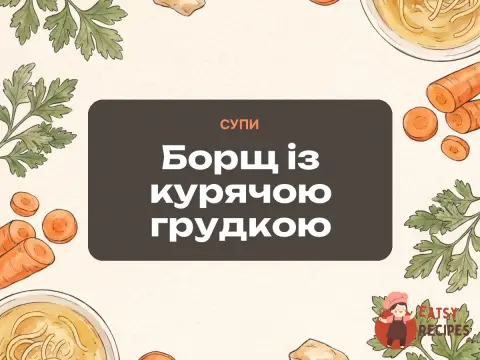 Борщ із курячою грудкою