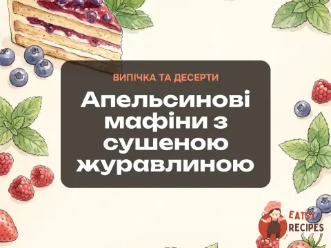 Апельсинові мафіни з сушеною журавлиною