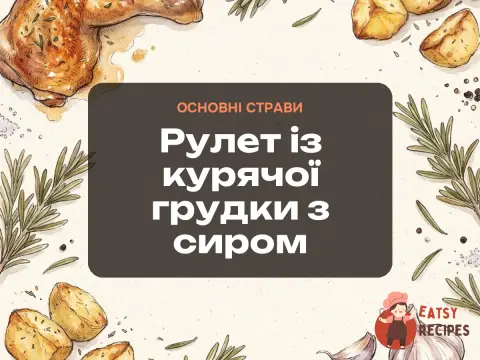 Рулет із курячої грудки з сиром