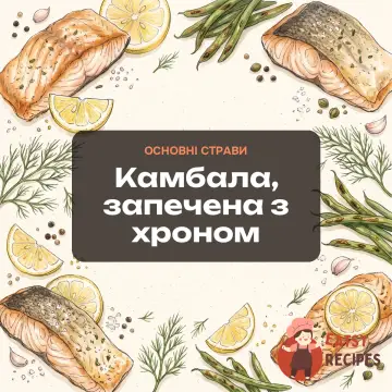 Камбала, запечена з хроном