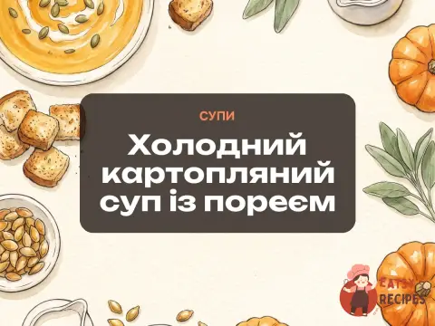 Холодний картопляний суп із пореєм