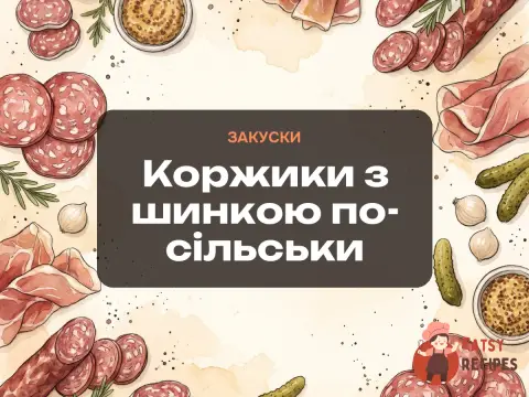 Коржики з шинкою по-сільськи