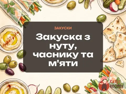Закуска з нуту, часнику та м'яти