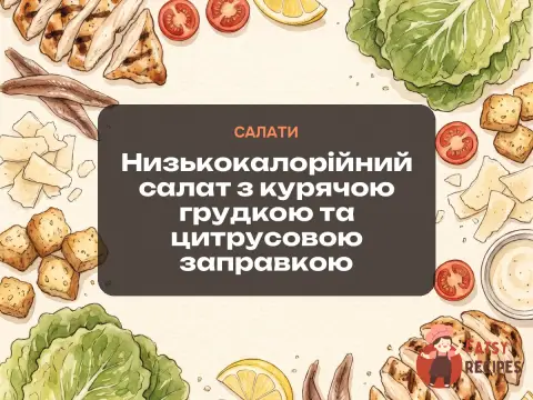 Низькокалорійний салат з курячою грудкою та цитрусовою заправкою