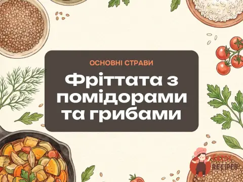 Фріттата з помідорами та грибами