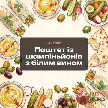 Паштет із шампіньйонів з білим вином