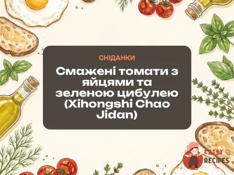 Смажені томати з яйцями та зеленою цибулею (Xihongshi Chao Jidan)