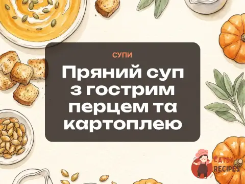 Пряний суп з гострим перцем та картоплею