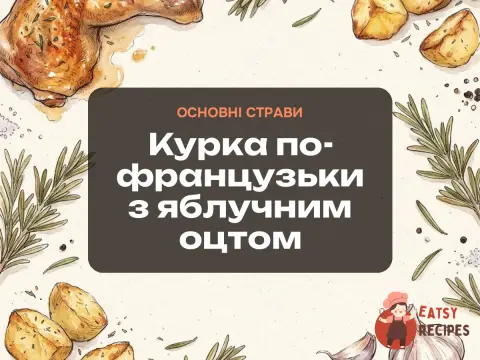 Курка по-французьки з яблучним оцтом
